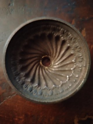 Rosone vintage per lampadari in metallo