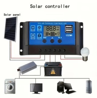 Kit Solar Panel + Controlador Carga