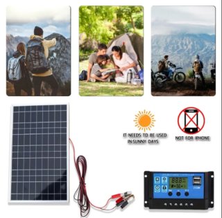 Kit Solar Panel + Controlador Carga