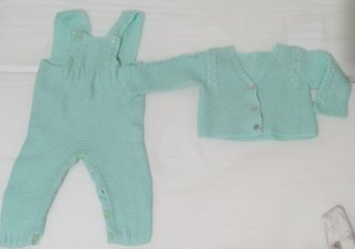 Conjunto punto bebé unisex 1-3 meses