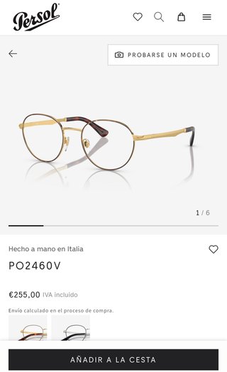 Montura Gafas Persol Original Oro y Marrón