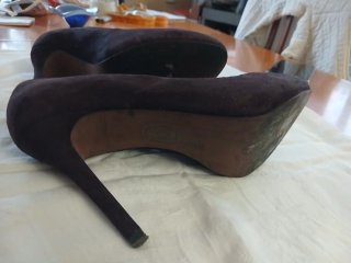 Decolleté ASH viola scamosciate tacco 11
