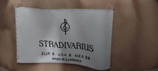 Gabardina Stradivarius Beige Talla S