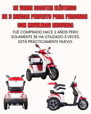 Scooter Eléctrica 3 Ruedas Movilidad Reducida