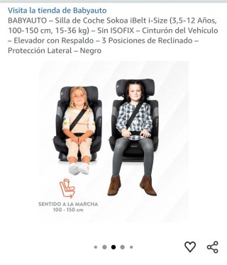 Silla Coche Babyauto Sokoa iBelt i-Size