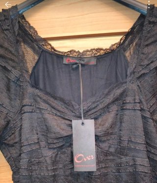 Blusa pizzo nero taglia 52