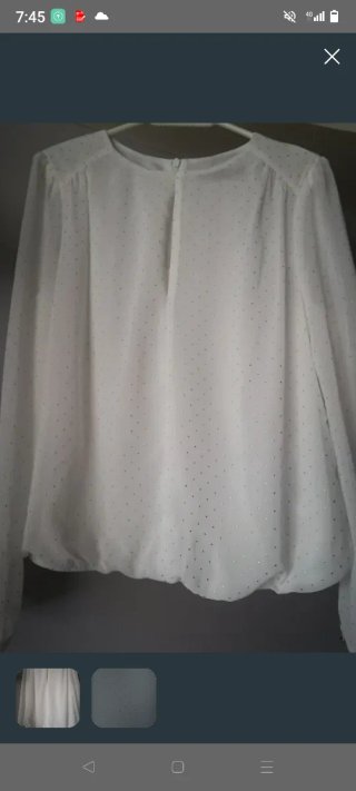 Camisa Sfera blanca con brillos Talla m