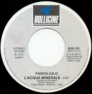Fanigliulo L'Acqua Minerale 7" 45 RPM