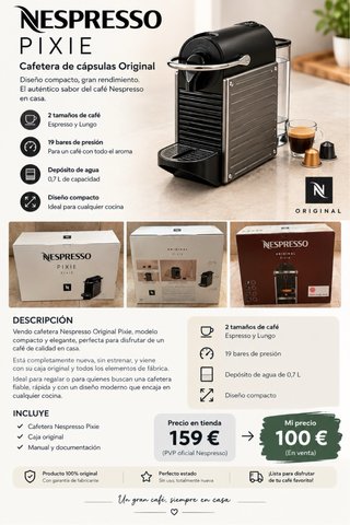 Cafetera Nespresso Pixie Original