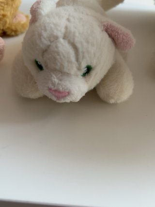 Lote 3 peluches – conejo, gato y animal ojos grand
