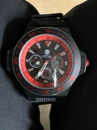 Reloj Calgary Negro y Rojo