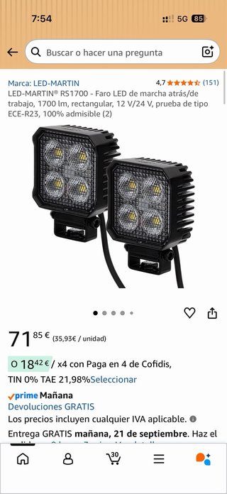 Pareja Faros LED Martin RS1700