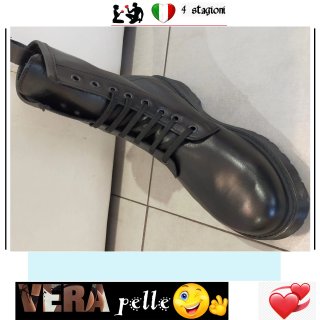 Anfibi Uomo Pelle 39 A 45 STIVALI MILITARY