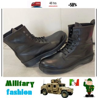 Anfibi Uomo Pelle 39 A 45 STIVALI MILITARY