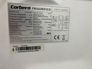 Frigorífico Corberó CCH324EW Blanco con factura