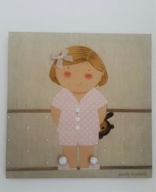 Cuadro infantil Pasito a pasito 40x40