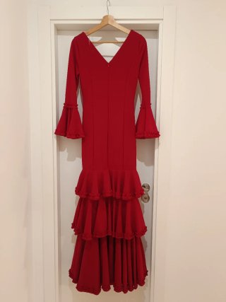 Traje Flamenca Gitana Rojo