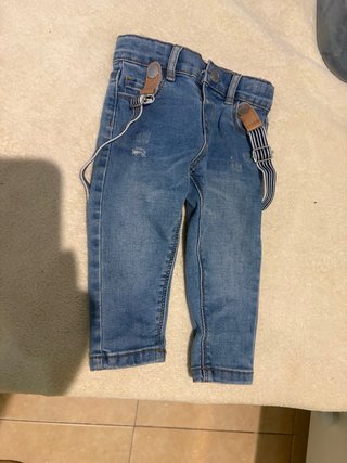 Peto vaquero bebé con tirantes