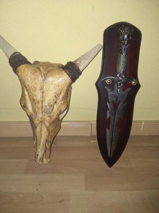 Decoración Tribal Calavera y Espada