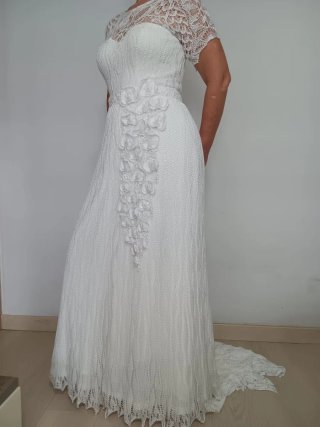 Vestido de Novia Hecho a Mano Blanco