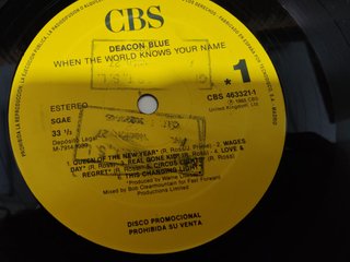 Deacon Blue When the World Knows Your Name LP