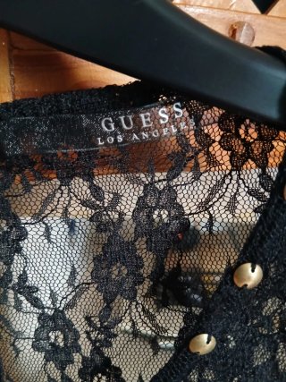 Blusa Guess Talla S Animal Print Encaje