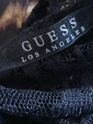 Blusa Guess Talla S Animal Print Encaje