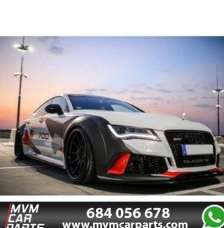 Paragolpes delantero + Añadido Carbono para Audi A