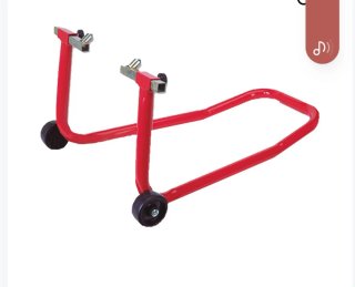 Caballete moto rojo