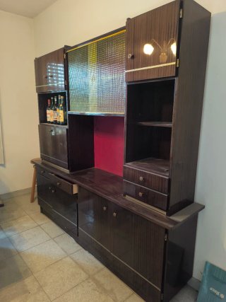 Mueble Comedor Antiguo Madera y Cristal