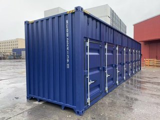 Contenedor marítimo 40 pies High Cube con 8 puerta