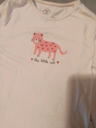 2 Pijamas Niña Gato y Corazones