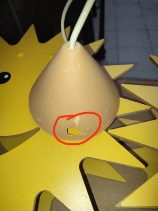 Coppia Lampadari Sole Giallo Legno