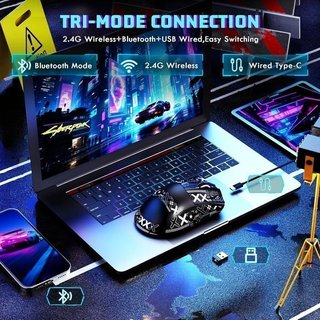 Ratón gaming MAMBASNAKE V3 2,4G, BT, cable NUEVO
