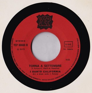 I SANTO CALIFORNIA UN ANGELO 7" 45 RPM