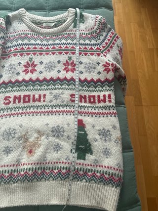 Jersey Navidad UNISEX   Árboles y Copos de Nieve