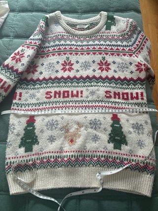 Jersey Navidad UNISEX   Árboles y Copos de Nieve