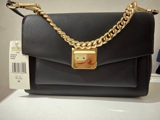 Bolso bandolera Michael Kors negro y dorado