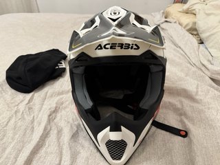 Casco Moto Cross Nero Bianco Giallo