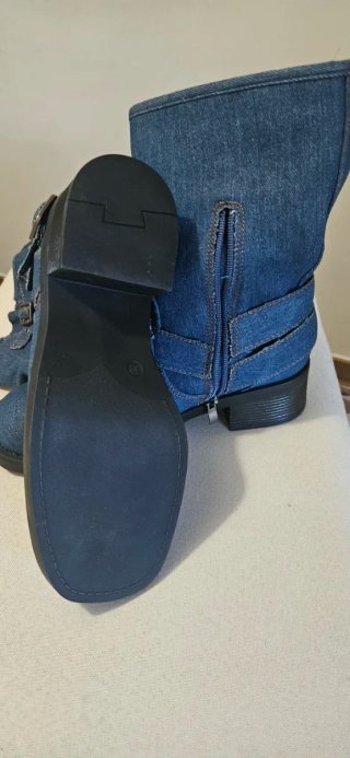 Botas de mezclilla azules