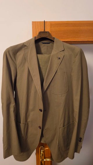 Conjunto americana y pantalón hombre verde
