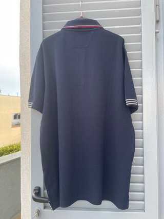 Polo uomo mezza manica blu Taglia 4XL