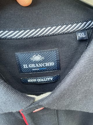 Polo uomo mezza manica blu Taglia 4XL