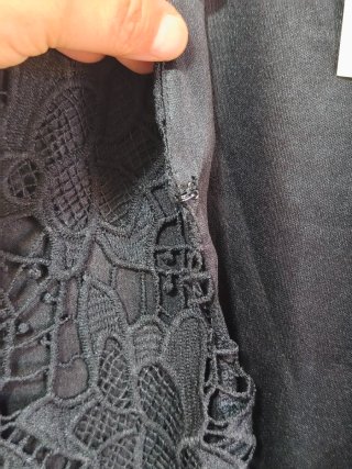 Chaqueta Studio Negra Encaje Flecos