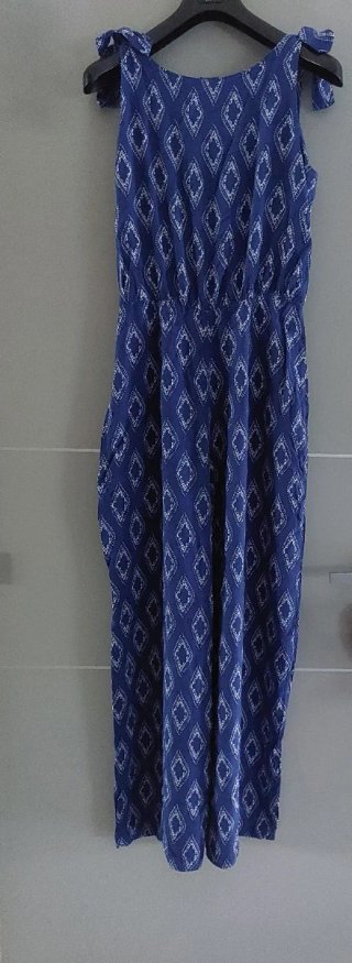 Tuta intera donna blu e bianca