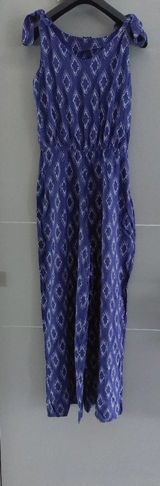 Tuta intera donna blu e bianca