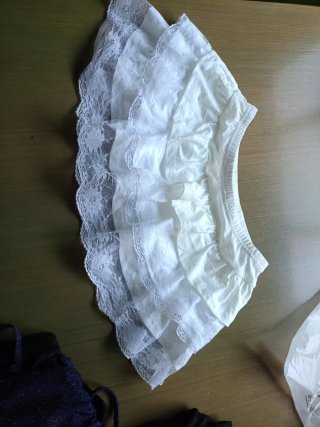 Falda Shein volantes encaje blanca T.XS