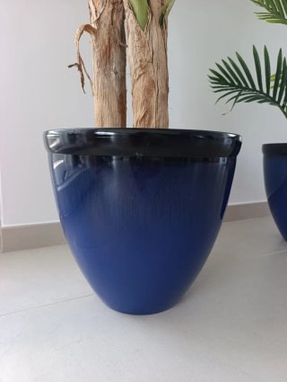 Set 2 vasi blu e neri