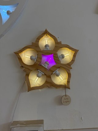 Luminaria Fiore Salentina Legno