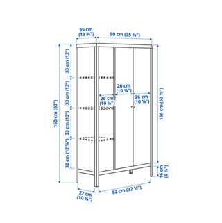 Armario beige 3 puertas metal de IKEA